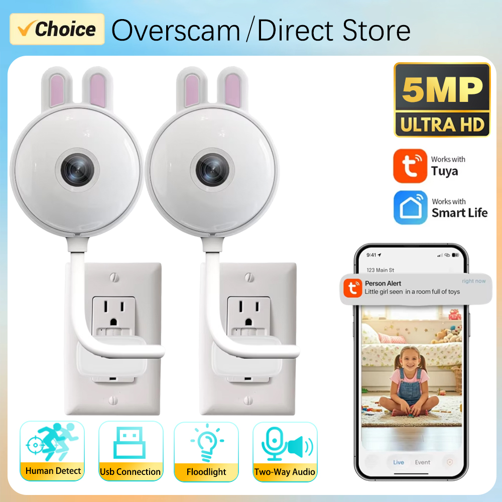 Mini Telecamera WiFi USB Tuya  - Home Security Flood Lights recensione e prezzo